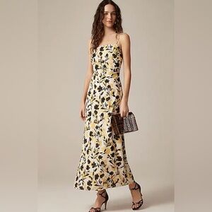J. Crew Collection Ruched Maxi Floral Dress